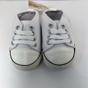 Baby Infant Classic Canvas Shoes Boy Girl Soft Sole Size 0-6 Months New